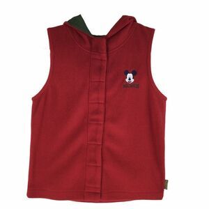 Disney Mickey Unlimited Unisex Lightweight Fleece Hooded Vest Red Size Small